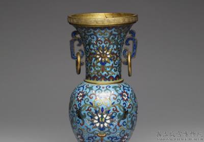 图片[2]-“Five Altar Offerings” in cloisonne enamels – Vase, Qing dynasty, Qianlong reign (1736-1795)-China Archive